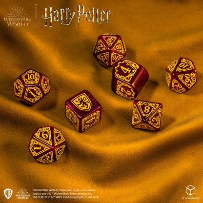 Set Dadi Moderni Harry Potter Grifondoro Rosso Scintillante Premium per RPG