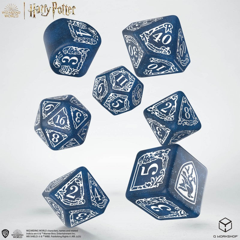 Set Dadi Moderni Harry Potter Corvonero Blu: Astuti Lanci per Maghi