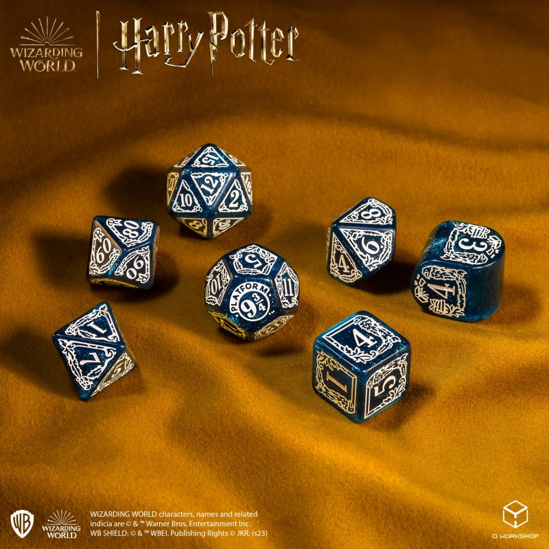 Set Dadi Moderni Harry Potter Corvonero Blu: Astuti Lanci per Maghi