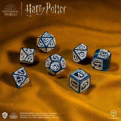 Set Dadi Moderni Harry Potter Corvonero Blu: Astuti Lanci per Maghi