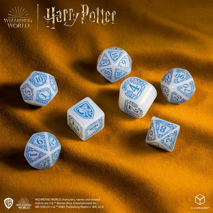 Set Dadi Moderni Harry Potter Corvonero Bianco Brillante per GDR