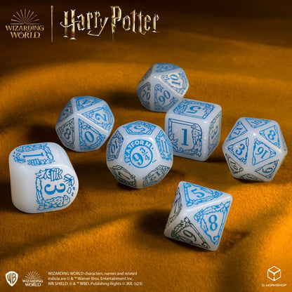 Set Dadi Moderni Harry Potter Corvonero Bianco Brillante per GDR