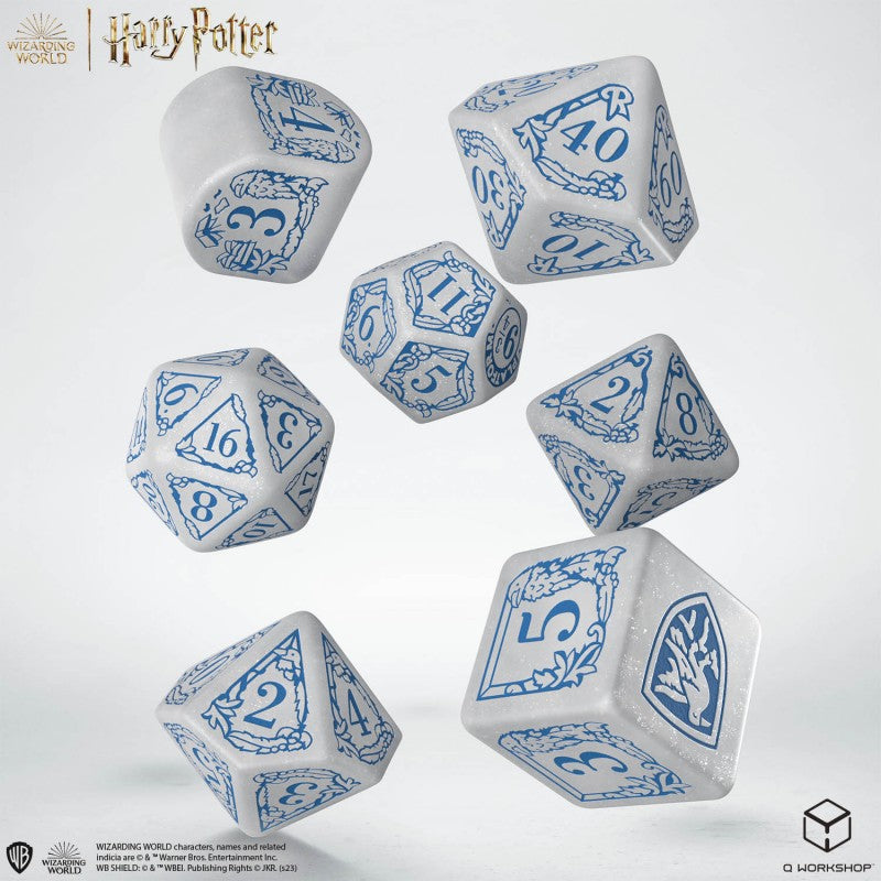 Set Dadi Moderni Harry Potter Corvonero Bianco Brillante per GDR
