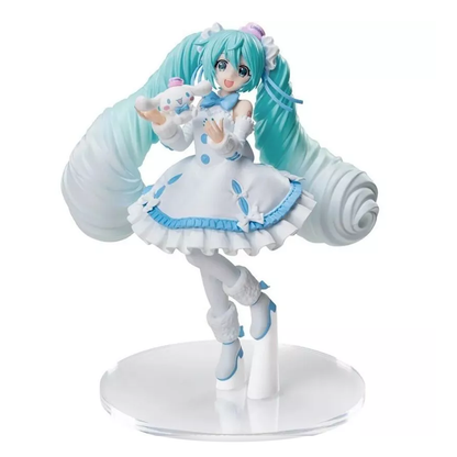 Sega Hatsune Miku x Cinnamoroll: Statuetta Adorabile Vestito Bianco Collezione Unica