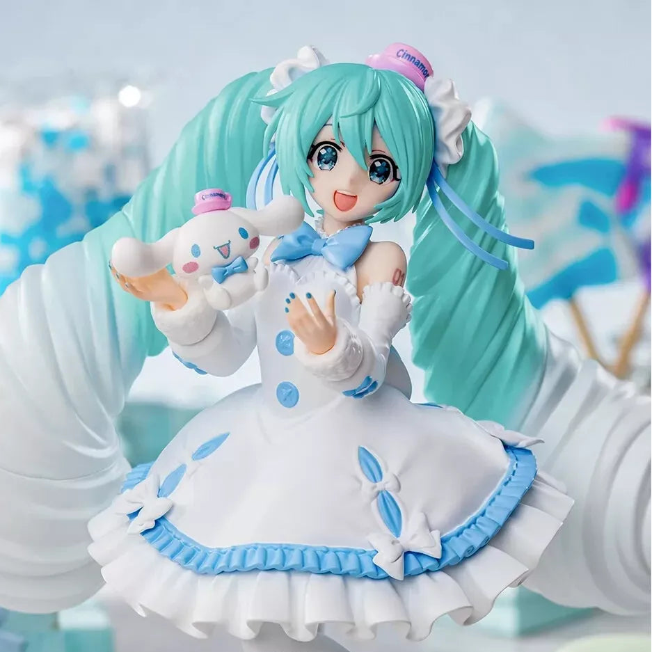 Sega Hatsune Miku x Cinnamoroll: Statuetta Adorabile Vestito Bianco Collezione Unica