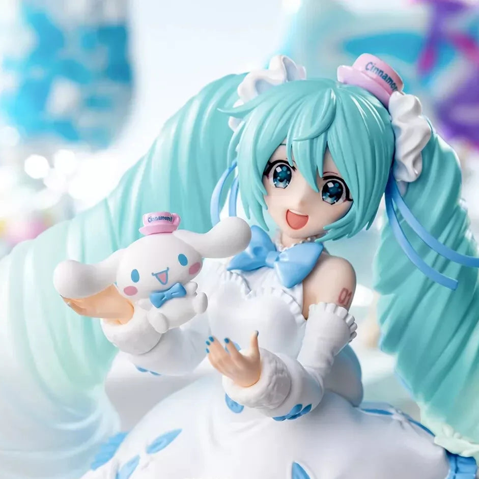 Sega Hatsune Miku x Cinnamoroll: Statuetta Adorabile Vestito Bianco Collezione Unica