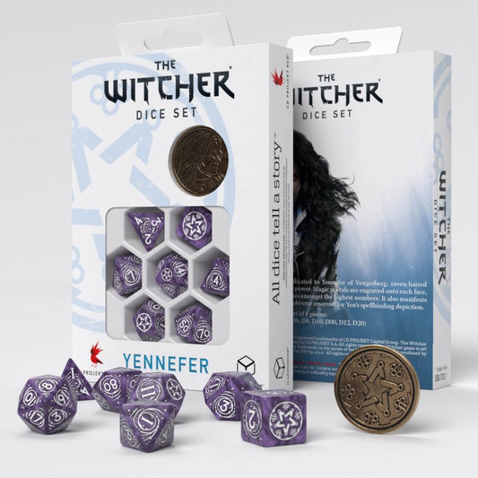 Set Dadi The Witcher Yennefer: Lilla e Uva Spina, Poliedrici Lavanda, Arcana Magia